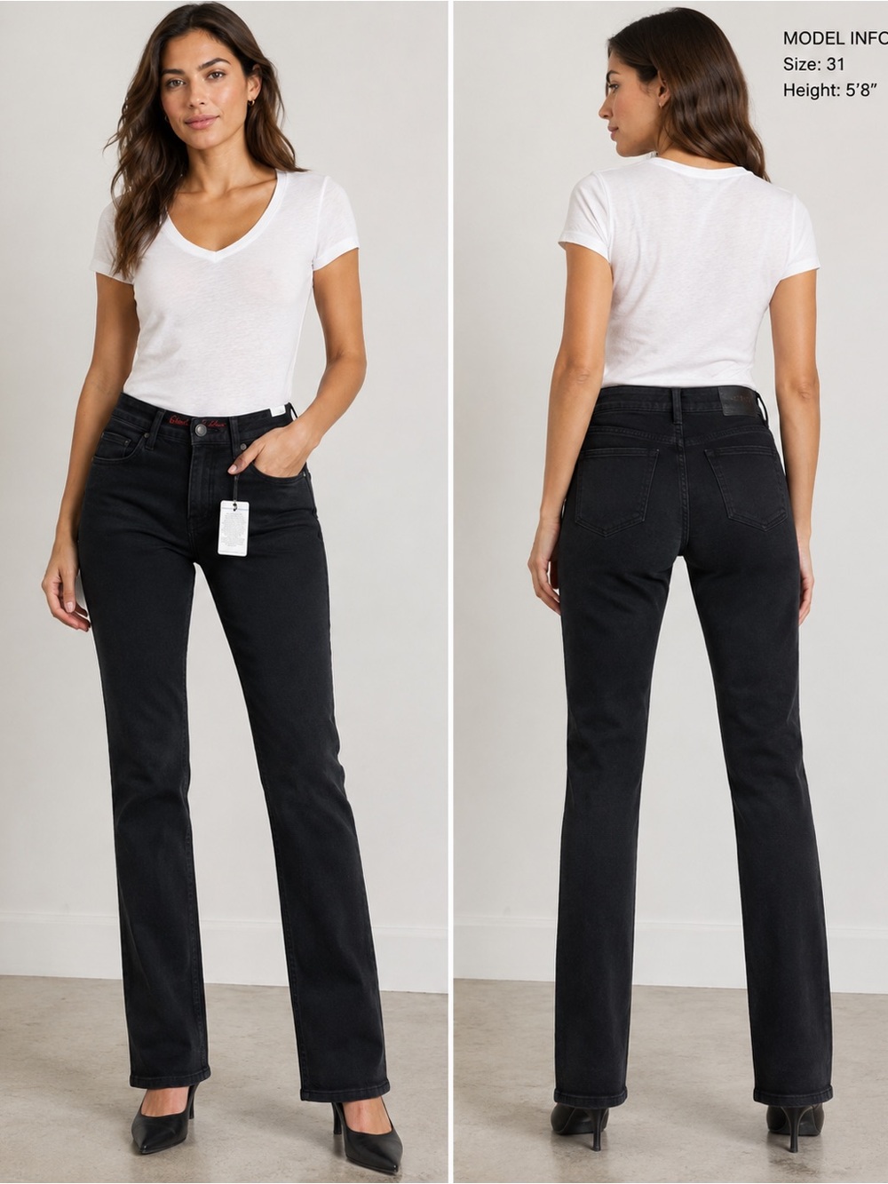 Robert Graham Women's Straight Leg Jeans in Black